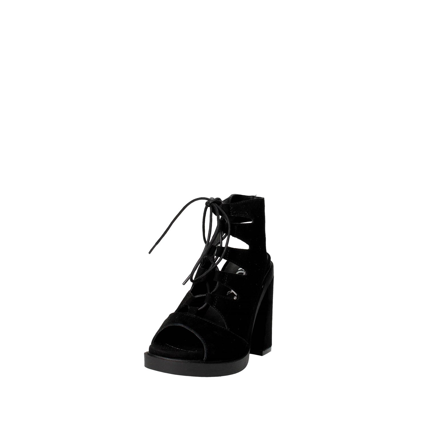 Bronx Heeled Sandals Black Bronx Shoes Heeled Sandals Black 84443-D