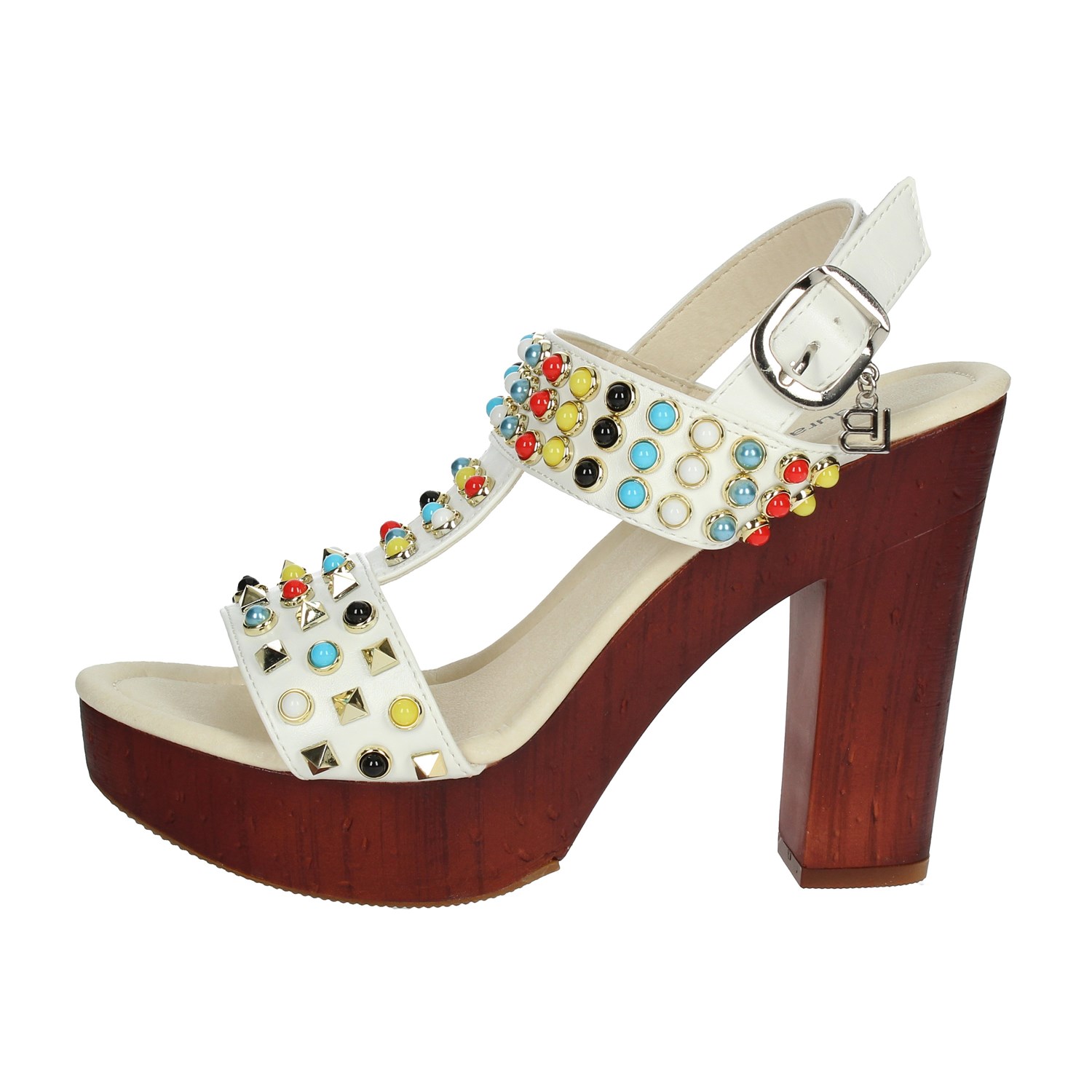 Laura Biagiotti Heeled Sandals White Laura Biagiotti Shoes Heeled Sandals White 1010-X3
