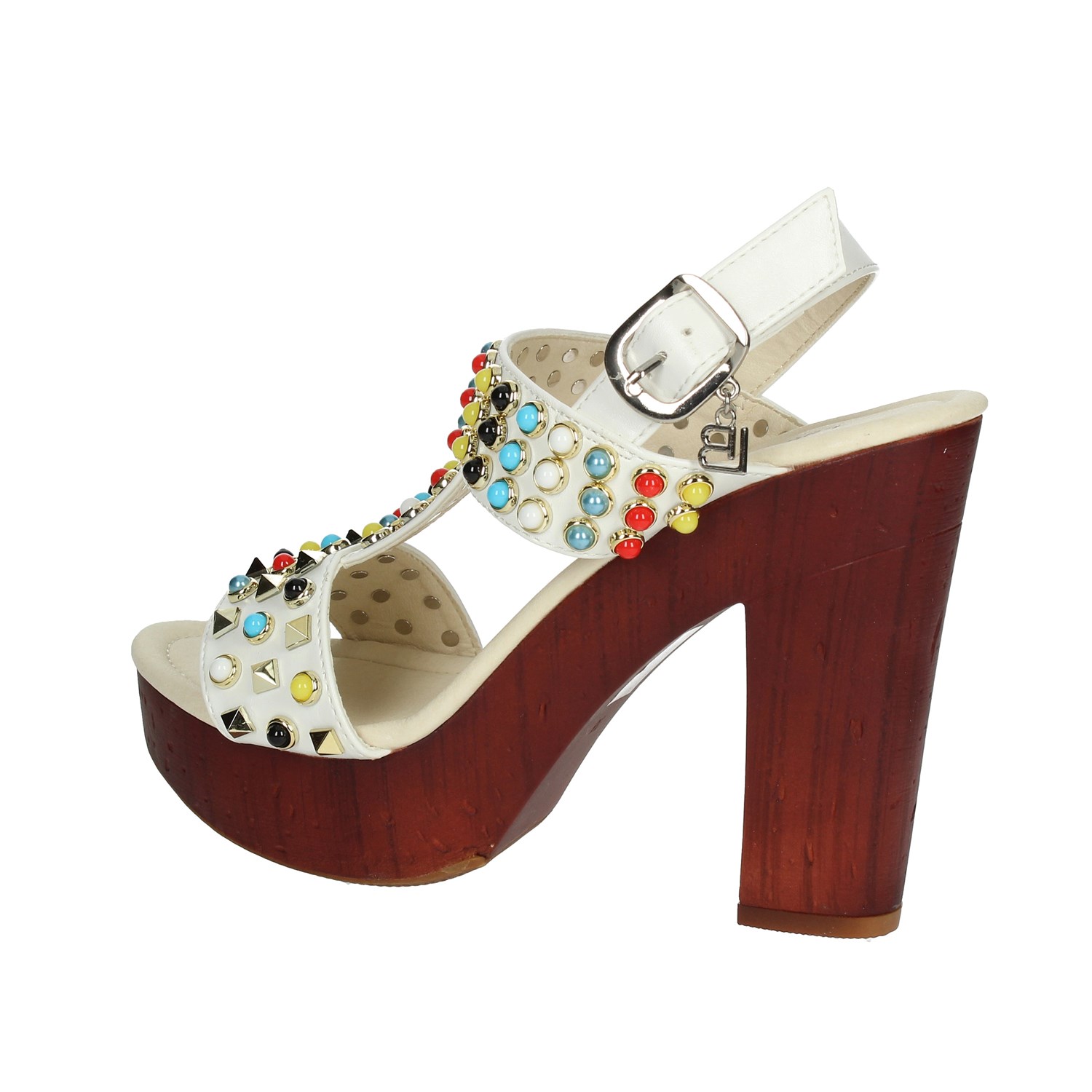 Laura Biagiotti Heeled Sandals White Laura Biagiotti Shoes Heeled Sandals White 1010-X3