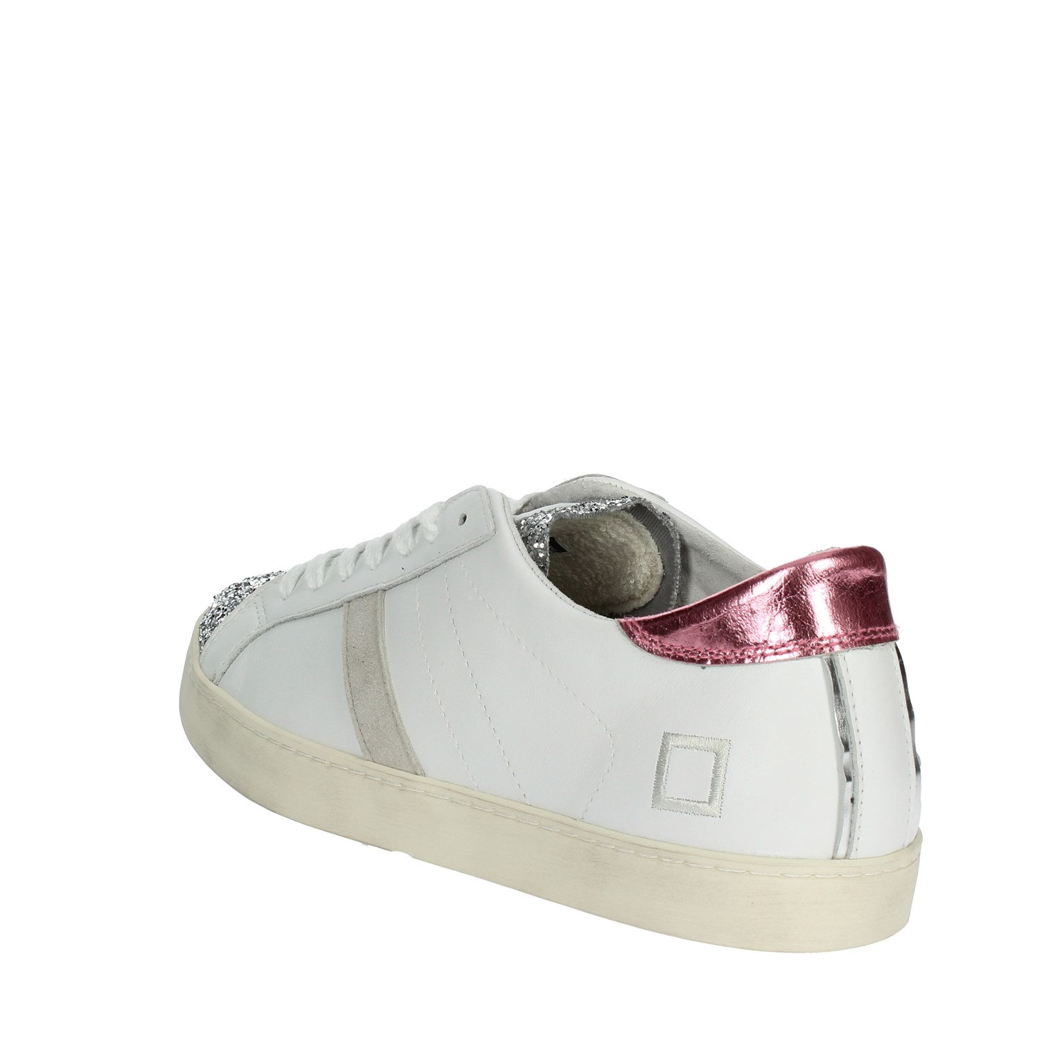 D.a.t.e. HILL HILL HILL LOW-8 Weiss Silber Niedrige Turnschuhe Damen Frühjahr Sommer 78411a D.a.t.e. HILL HILL HILL LOW-8 Weiss Silber Niedrige Turnschuhe Damen Frühjahr Sommer 78411a
