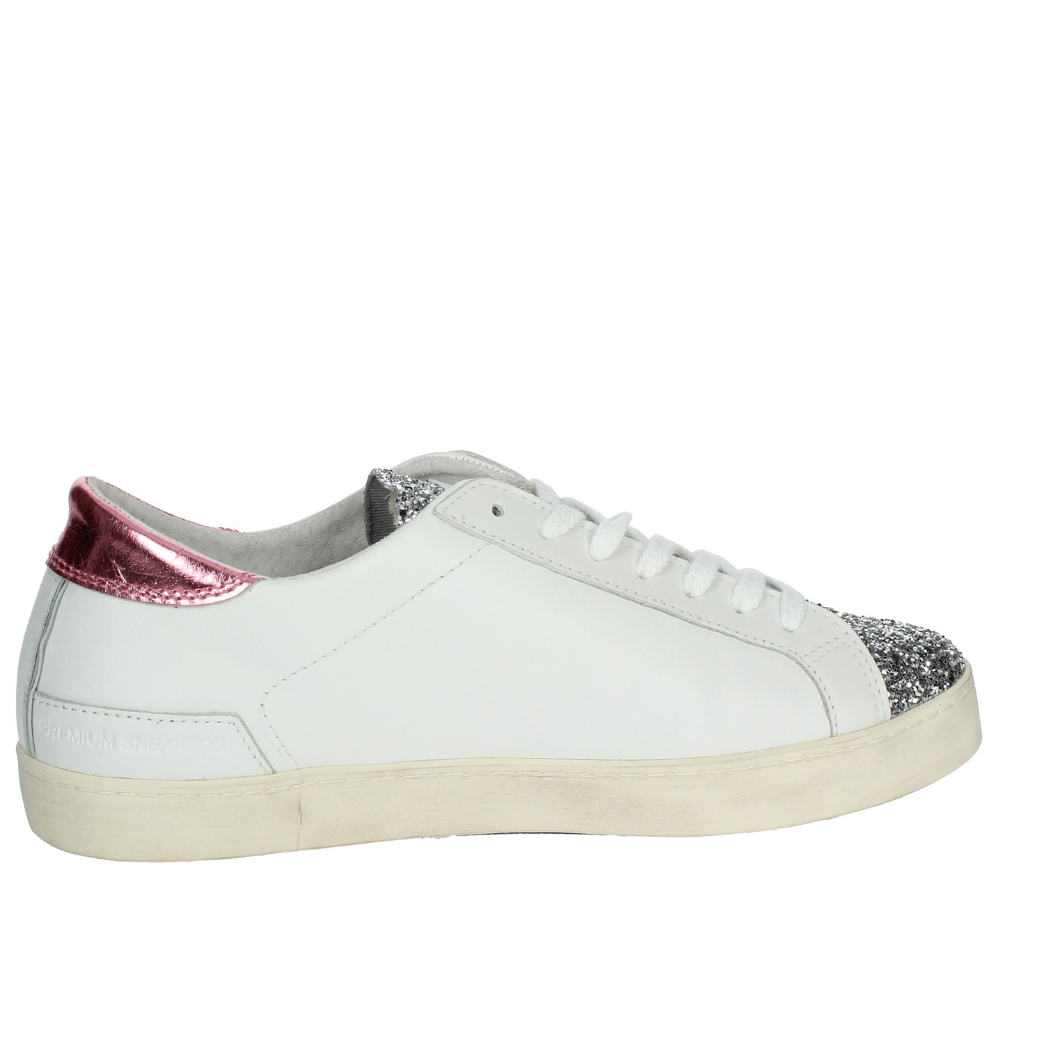D.a.t.e. HILL HILL HILL LOW-8 Weiss Silber Niedrige Turnschuhe Damen Frühjahr Sommer 78411a D.a.t.e. HILL HILL HILL LOW-8 Weiss Silber Niedrige Turnschuhe Damen Frühjahr Sommer 78411a