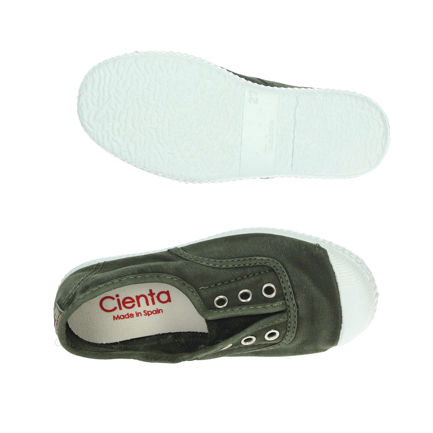 Cienta Slip-on Shoes Dark Green Cienta Shoes Slip-on Shoes Dark Green 70777