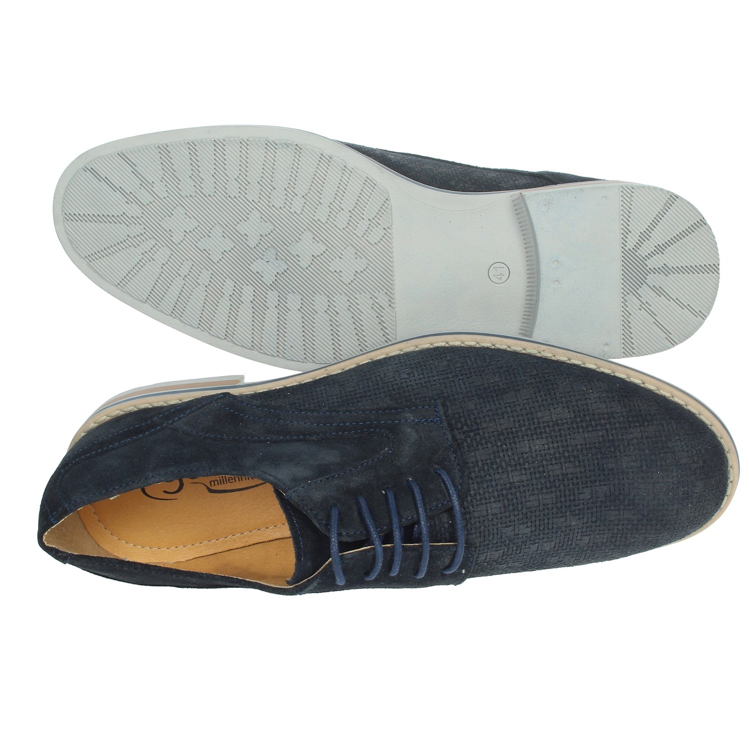Genus Millennium Brogue Blue Genus Millennium Shoes Brogue Blue 14611
