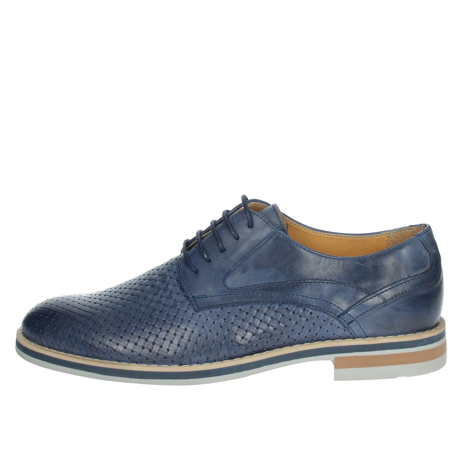 Genus Millennium Brogue Blue Genus Millennium Shoes Brogue Blue 14601