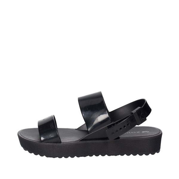 Zaxy Shoes Flat Sandals Black 17222 90058