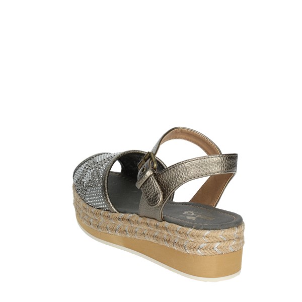 Shaka Shoes Platform Sandals Silver SL181511 W0004
