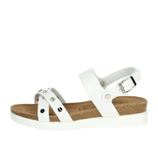 Lorraine Shoes Flat Sandals White 18355