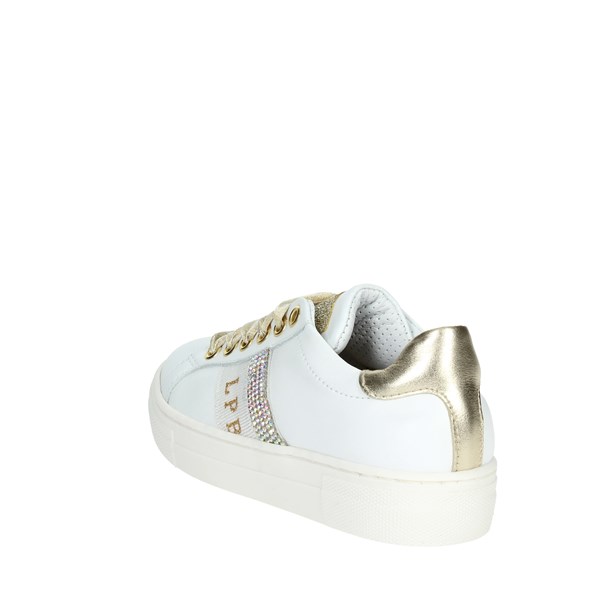 Le Petit Bijou Shoes Sneakers White/Gold 6301-2