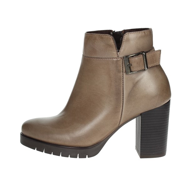 Marko' Shoes Heeled Ankle Boots Brown Taupe 882075