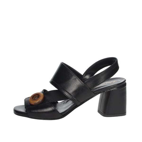 Elena Del Chio Shoes Heeled Sandals Black 802