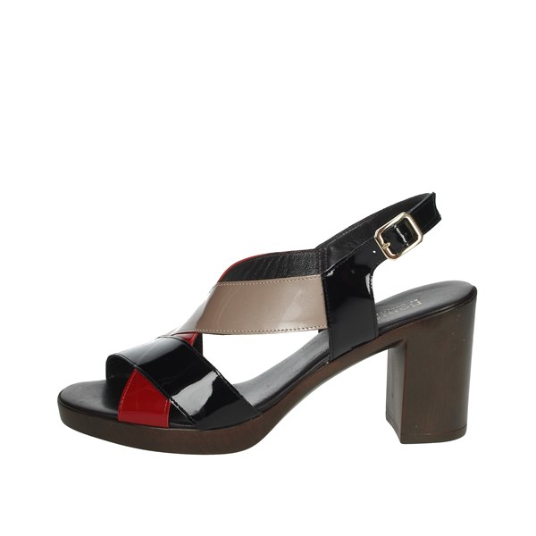 Romagnoli Shoes Heeled Sandals Black/Beige B9E7802