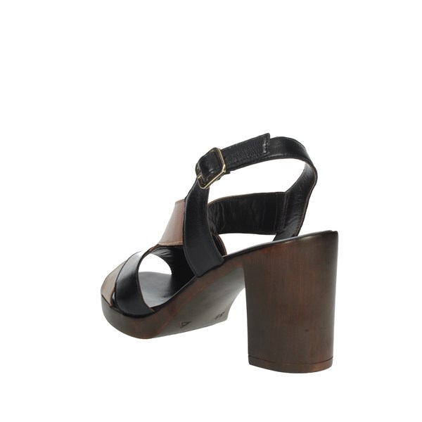 Romagnoli Shoes Heeled Sandals Black/Beige B9E7802