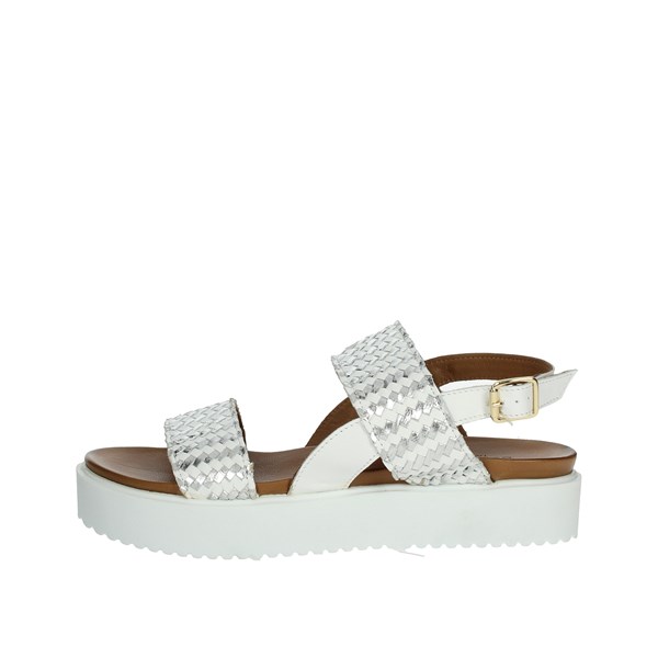 Donna Style Shoes Flat Sandals White 19-537