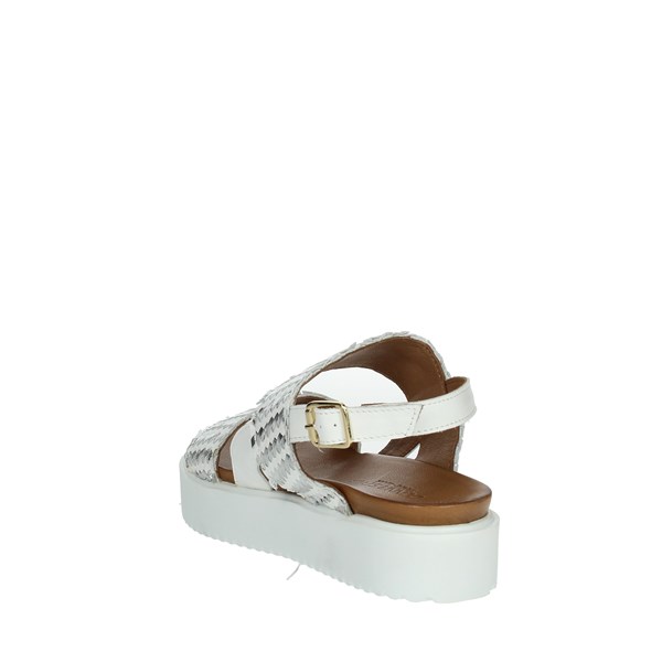 Donna Style Shoes Flat Sandals White 19-537
