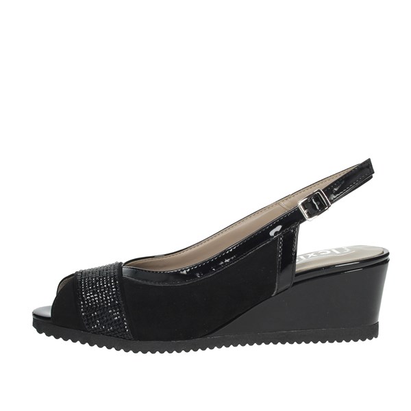 Flexistep Shoes Platform Sandals Black IAB022889CV