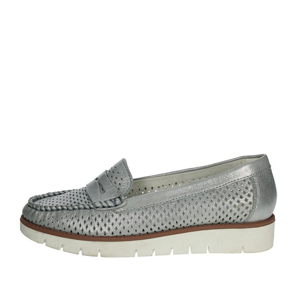 Riposella Shoes Moccasin Silver C251