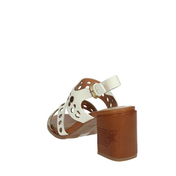 Wrangler Shoes Heeled Sandals White/Gold WL01572A