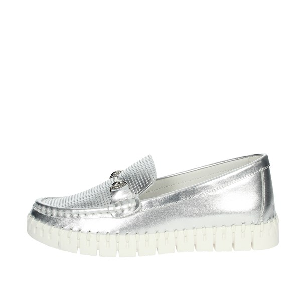 Nina Capri Shoes Moccasin Silver DALIA