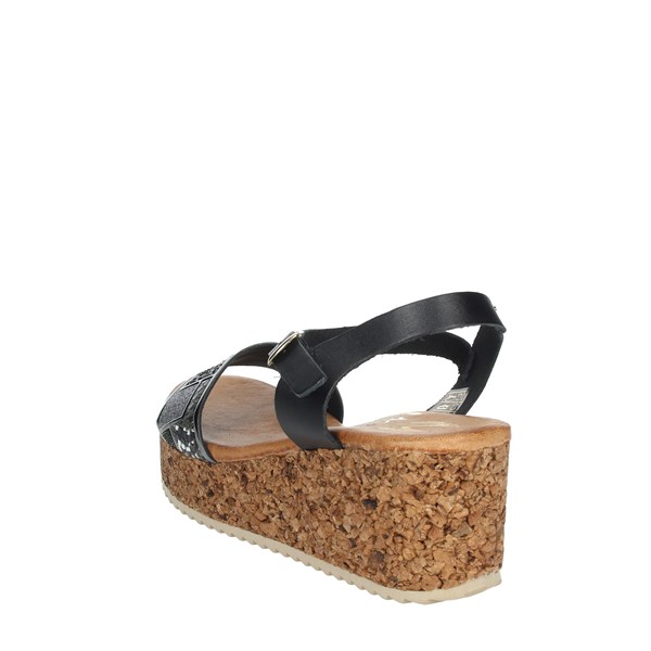Marila' Shoes Platform Sandals Black 54082