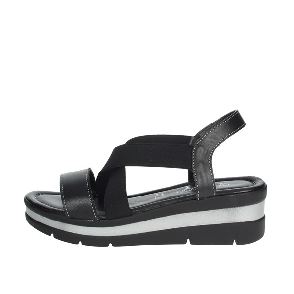 Cinzia Soft Shoes Platform Sandals Black IAF163105