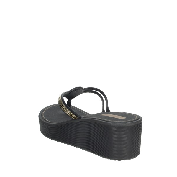 Grendha Shoes Flip Flops Black/Gold 82588