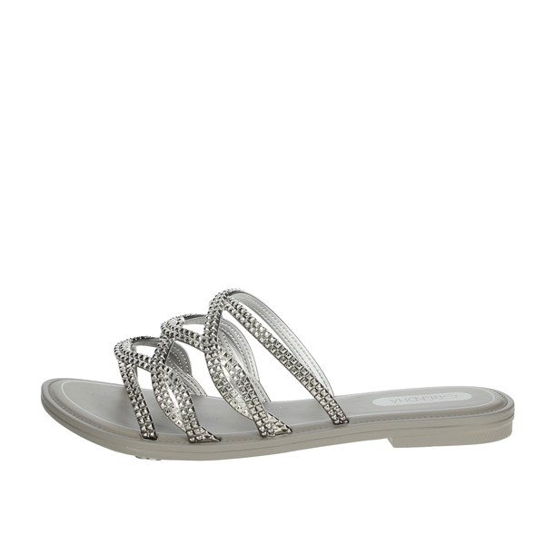 Grendha Shoes Flat Slippers Silver 17629