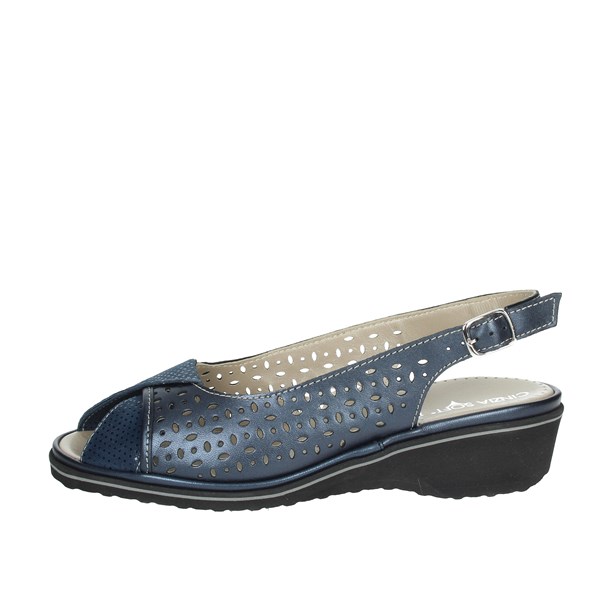 Cinzia Soft Shoes Flat Sandals Blue IP1ALFA-PM