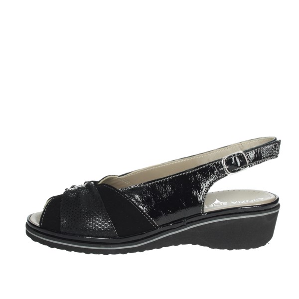 Cinzia Soft Shoes Flat Sandals Black IP1141-NCM