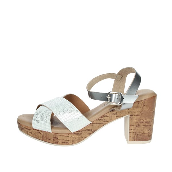 Cinzia Soft Shoes Heeled Sandals Silver IEL80202-GD