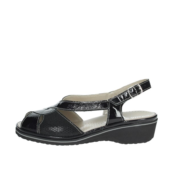 Cinzia Soft Shoes Flat Sandals Black IPMARY