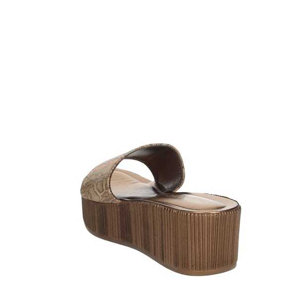 Cinzia Soft Shoes Platform Slippers Bronze  IAD20938