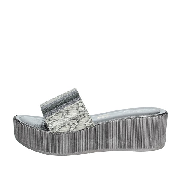 Cinzia Soft Shoes Platform Slippers Grey IAD20938