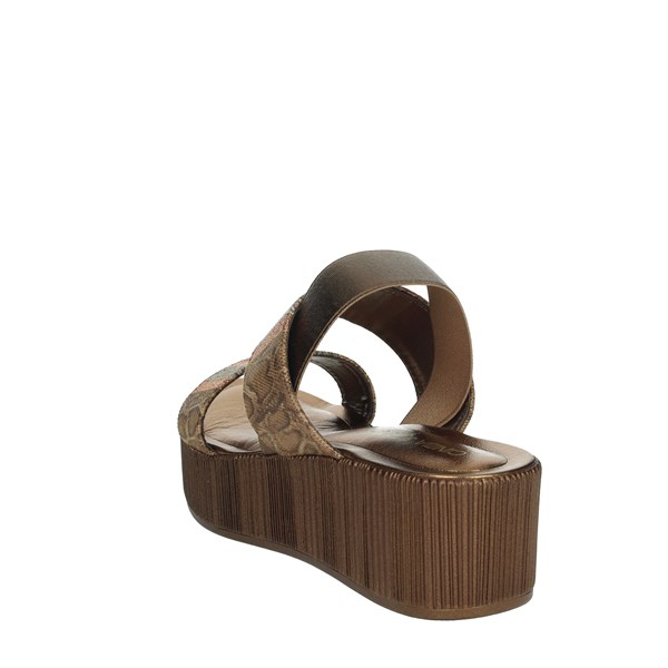 Cinzia Soft Shoes Platform Slippers Bronze  IAD20557
