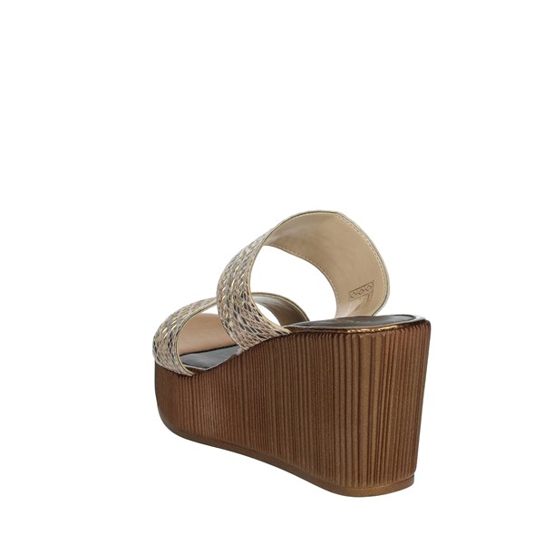 Cinzia Soft Shoes Platform Slippers Bronze  IAD20618