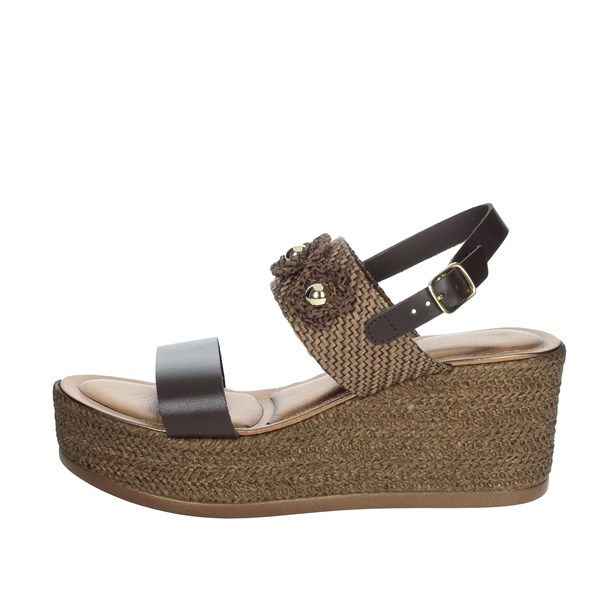 Cinzia Soft Shoes Platform Sandals Brown IAD20734