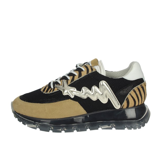 Meline Shoes Sneakers Black/Brown Taupe 1700