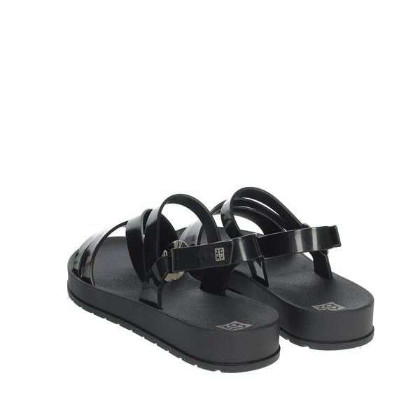 Zaxy Shoes Flat Sandals Black 17974