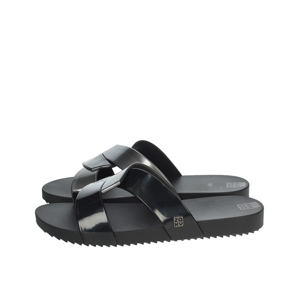 Zaxy Shoes Flat Slippers Black 17830