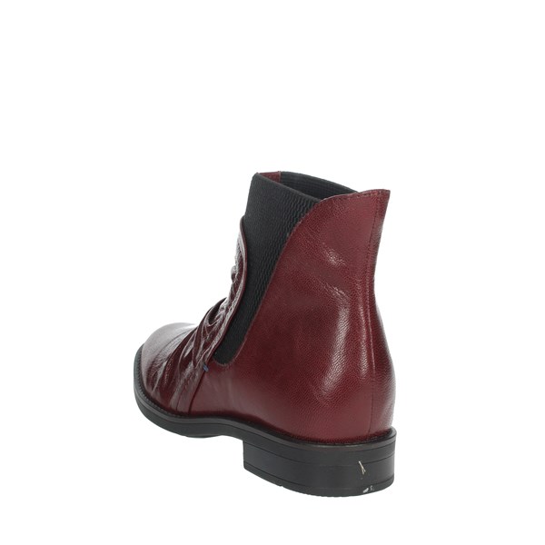 Riposella Shoes Low Ankle Boots Burgundy IC-84