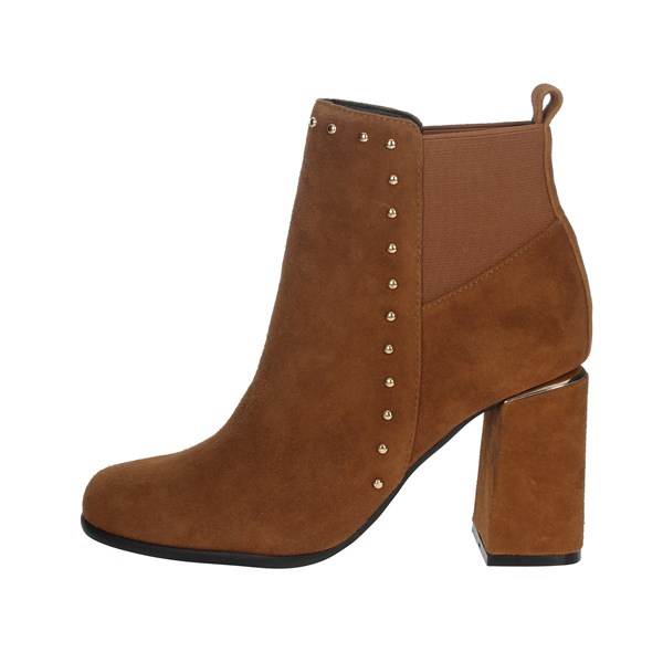 Pregunta Shoes Heeled Ankle Boots Brown leather PFC9481