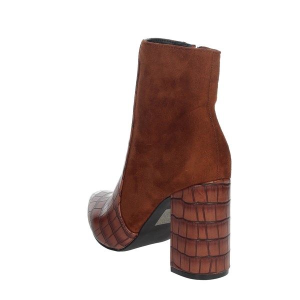 Pregunta Shoes Heeled Ankle Boots Brown leather PFC9144-MC