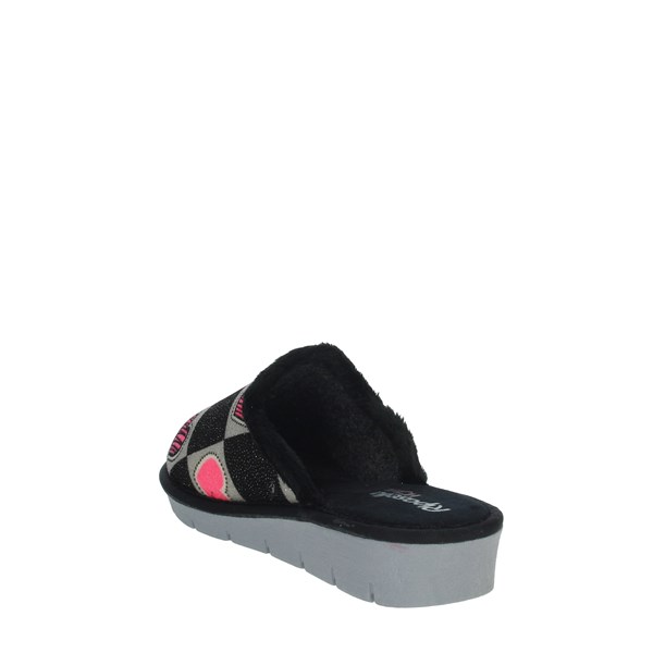 Riposella Shoes Clogs Black/Fuchsia P-403