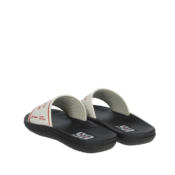 Rider Shoes Flat Slippers White/Red 82738