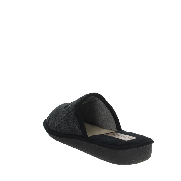 Uomodue Shoes Slippers Black/Grey LORD-4