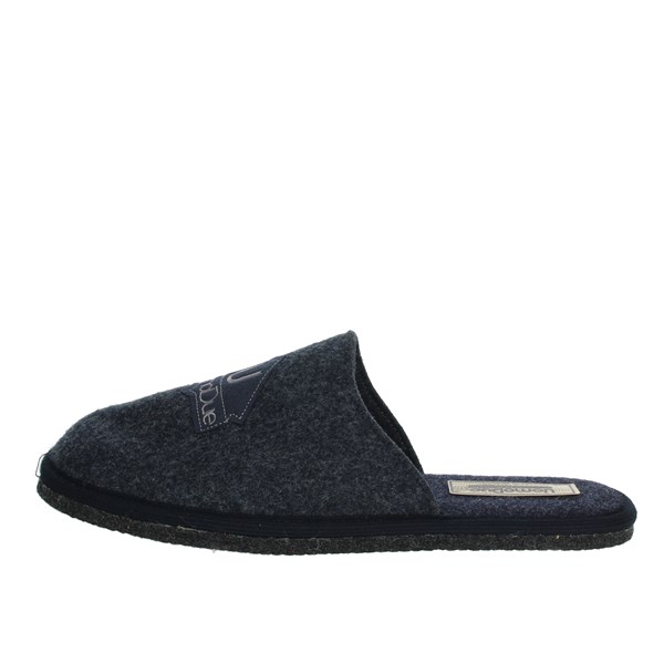 Uomodue Shoes Slippers Blue LOGO-12