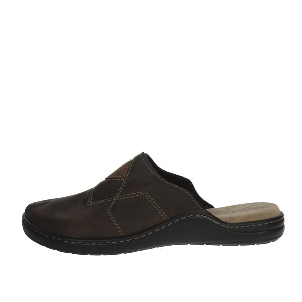Uomodue Shoes Clogs Brown LEATHER-58