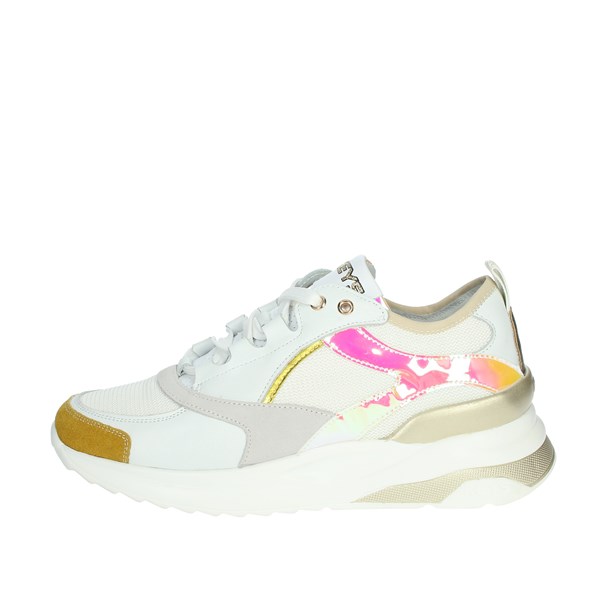 Keys Shoes Sneakers White/Yellow K-4451