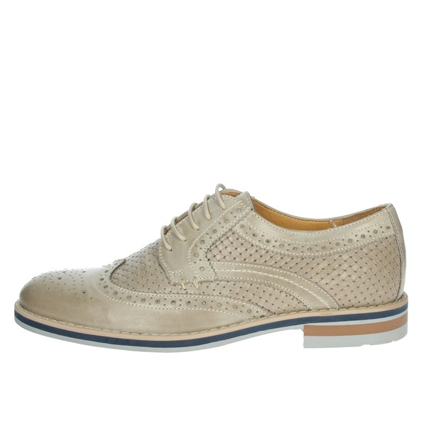 Genus Millennium Shoes Brogue Beige 14602