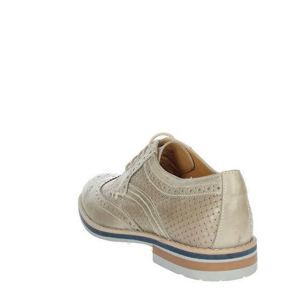 Genus Millennium Shoes Brogue Beige 14602