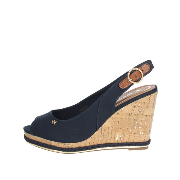 Wrangler Shoes Platform Sandals Blue WL11651A